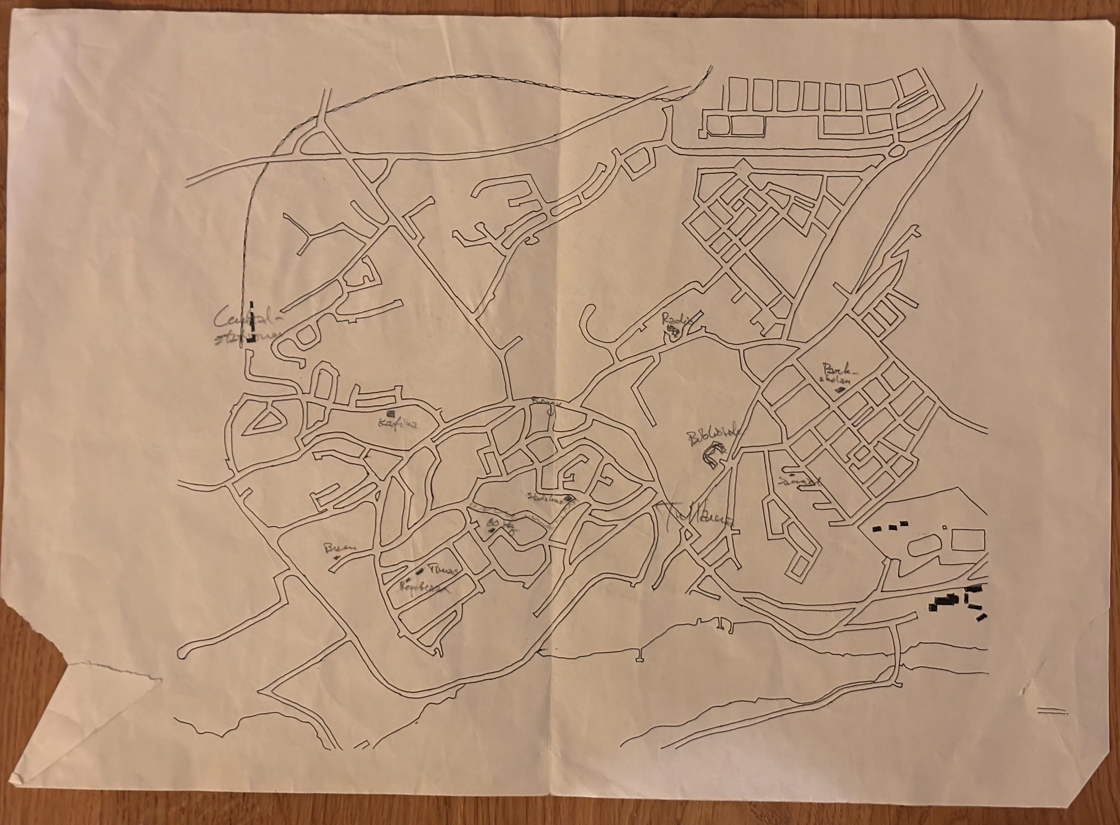 Map of Bremort - early sketch